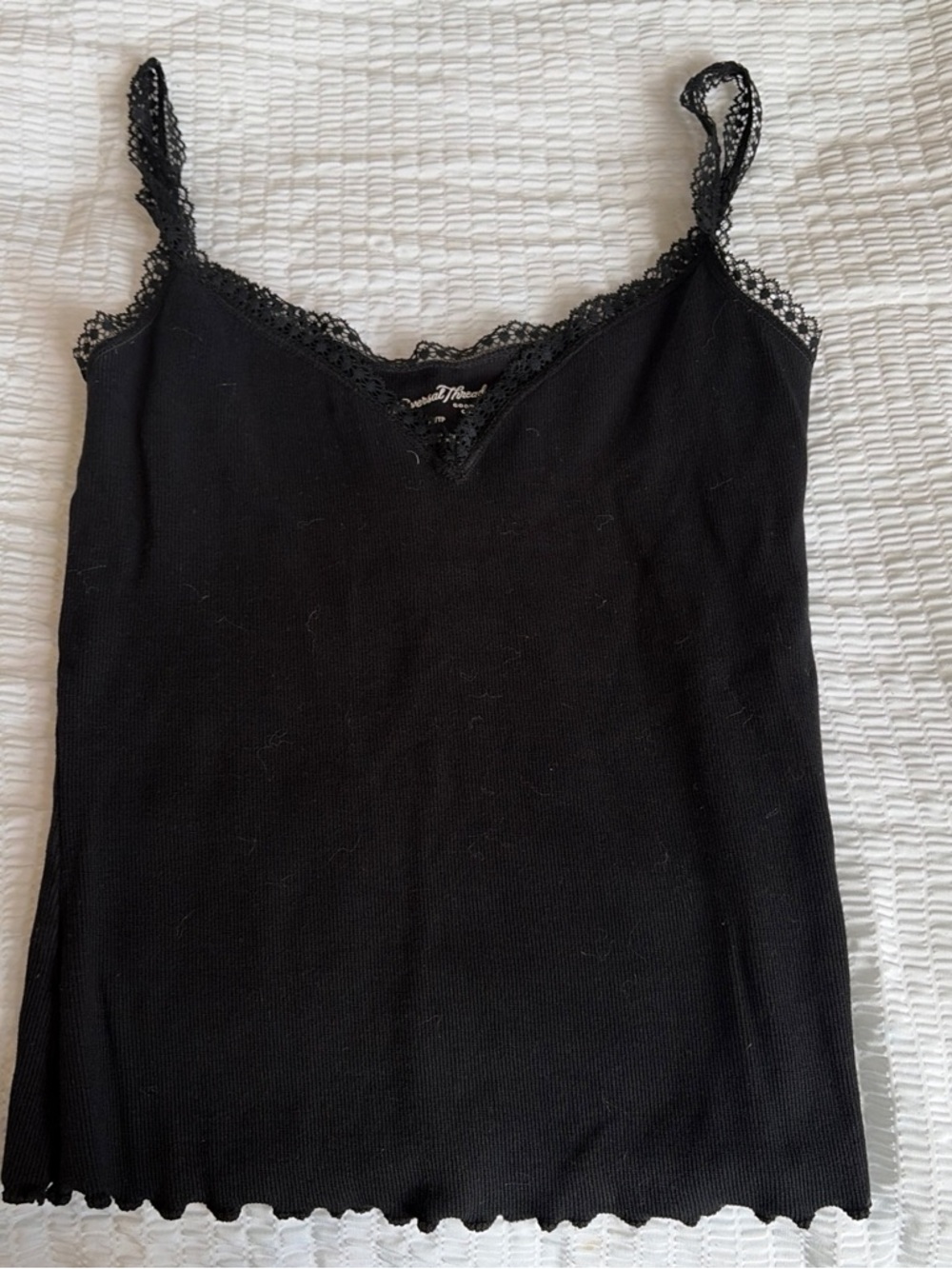Universal Thread Black Lace-Trim Camisole Top